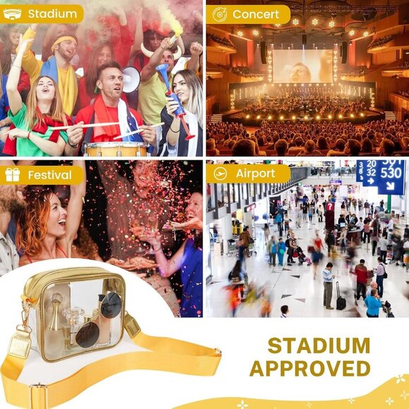 Stylish Clear Stadium Bag with Adjustable Strap - Perfect for Events & Concerts - Picture 6 of 6